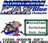 Bomberman Max - Blue Champion Title Screen